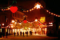 Stroget Ostergade, main shopping street, Copenhagen, Denmark, during the festive season