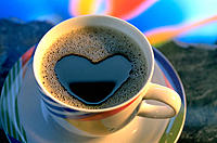 Heart shaped coffee