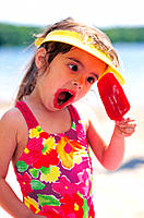 Little girl with ice cream