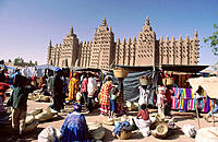 Grand mosque and marketplace Djenne, Mali, West Africa