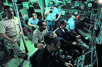 Control room. USS Olympia submarine (SSN 717)