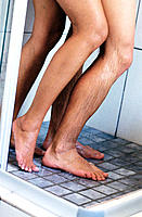 Sexy legs in shower