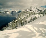 Crater Lake National Park (looking East from the South, late afternoon). Oregon. USA