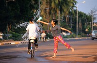 Pii Mai (Water Festival). Vientiane. Central Laos