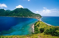 Scotts Head Bay. Commonwealth of Dominica