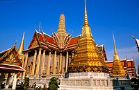Chedi (stupa) and Royal Pantheon, Wat Phra Keo. Bankok. Thailand