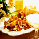 Grilled clams. Restaurant Etxebarri, Axpe, Basque Country. Spain