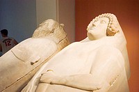 Phoenician sarcophagi at museum. Cádiz, Spain