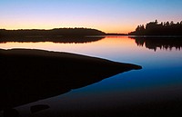 Sunset, Lac La Croix, Boundary Waters Canoe Area Wilderness, Superior National Forest, Minnesota USA