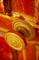 Doorknob on wooden door. Cassis. Riviera. France