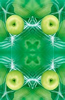 Green apples composition