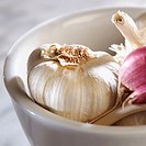 Garlic in mortar