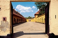 Nazi prisoners of war camp. Administration court. Terezín. Czech Republic.