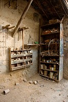 Old abandoned carpenter´s workshop. Huesca, Aragón, Spain