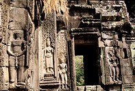 Reliefs in Angkor Wat temple complex. Cambodia