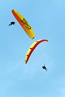 Paragliding aerobatic competition, Villeneuve, Switzerland
