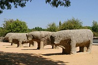 Toros de Guisando (´Guisando bulls´), celtic art, 3rd century B.C. El Tiemblo, Ávila province, Castilla-Léon, Spain