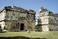 Ruins, Mayan, Puuc architectural style the nunnery annex Chichen Itza, Yucatan, Mexico