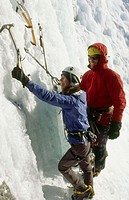Ice climbers. Canmore, Alberta, Canada