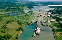 Panama canal, Miraflores docks, Panama