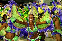 Smiling woman at Carnival, Rio de Janeiro