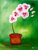 ´Orchids´ Acrylic on canvas. 2003. Private collection.