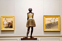 Degas´ ´Little Ballerina´ sculpture and two other paintings, Metropolitan Museum of Art, NYC. USA
