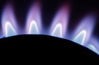 close up of gas burner