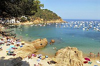 Tamariu Cove (Cala de Tamariu). Girona province. Costa Brava. Catalonia. Spain