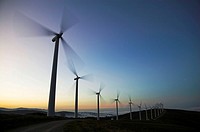 Wind turbines. Lugo province, Galicia, Spain