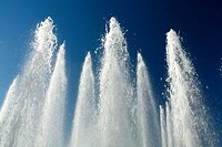 Water of a big fountain. Valencia. Comunidad Valenciana. Spain