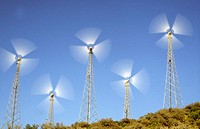 Wind Generators. Near Tarifa Spain