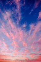 Florida Keys Sunset with Pink Clouds and Blue Sky