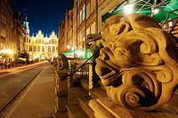 Piwna Street (Beer Street). In the foreground the Arsenal. Gdansk. Poland