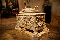 Vasco da Gama´s sepulchre in the Monastery of the Hieronymites, Belem, Lisbon. Portugal