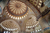 Blue Mosque, interior. Istanbul. Turkey.