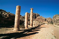 Roman street, Petra. Jordan