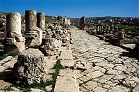 Colonnaded street (2nd century B.C.), Roman city if Jerash. Jordan
