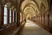 Reading corridor, Heiligenkreuz Abbey. Austria