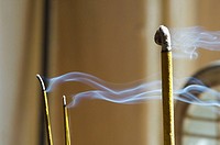 Smoke rising from incense