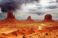 butte rock formation monument valley arizona usa