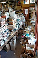 Used book store stacks for search sale in Berkeley, California, USA