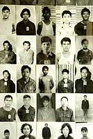 Cambodia  Phnom Penh  Tuol Sleng Genocide Museum  Photographs of inmates of Khmer Rouge´s S21 prison