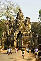 Cambodia  Siem Reap  North Gate entrance to Angkor Thom