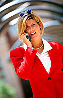 Business woman with mobile phone.