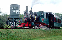 Steam locomotive at Boothbay Central Railroad, Maine, USA
