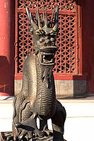 Bronze statue of dragon at the Summer Palace. Beijing. China