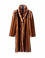 Fur coat on hanger