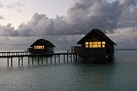 Water bungalows, Maldives