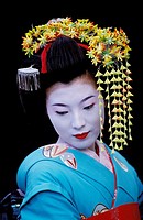Geisha in full attire. Kyoto. Japan